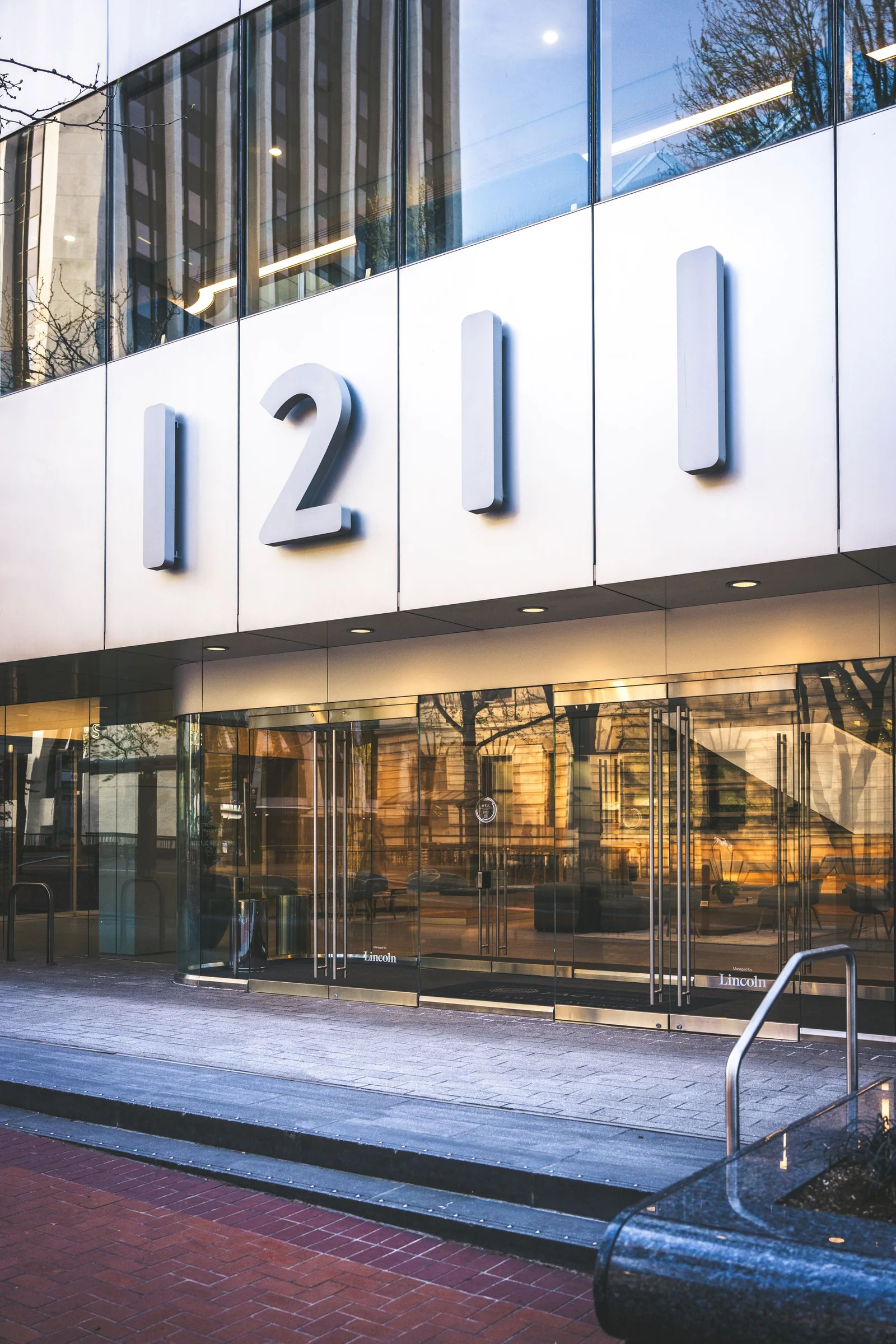 Commercial building entrance